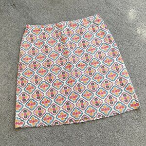 / Boden Floral Print Cotton A-Line Skirt Spring Summer 100% Cotton US12R - C2793